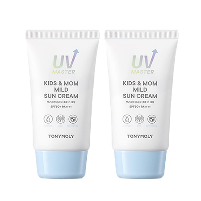 【1+1】 UVマスター キッズ アンド ママ 無機日焼け止め マイルドサンクリーム SPF50+ PA++++ 45mlx2個