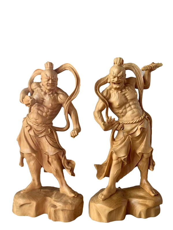 Qoo10] TSUGE 仏像 金剛力士像 仁王像 ツゲ 木彫 仏