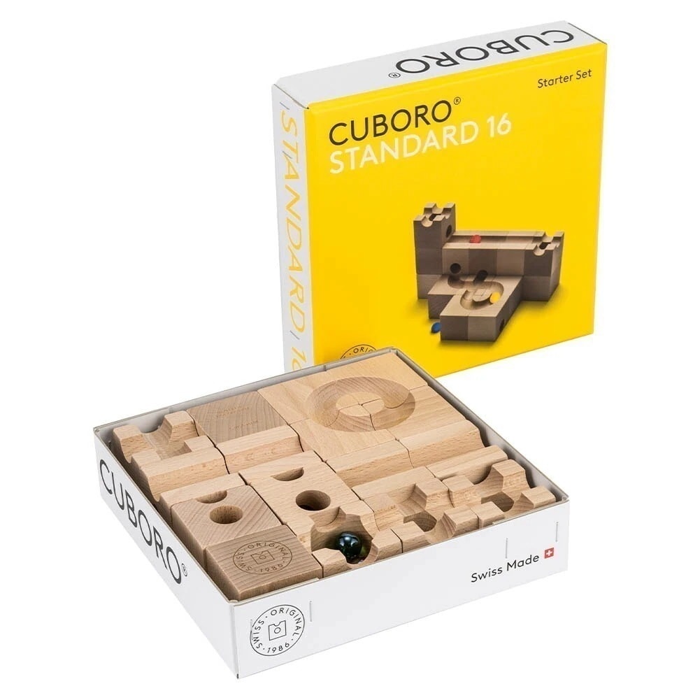 スタンダード 16キューブ 202 玉の道 玉の塔 キッズ 木のおもちゃ 積み木 クボロ社 ブロック