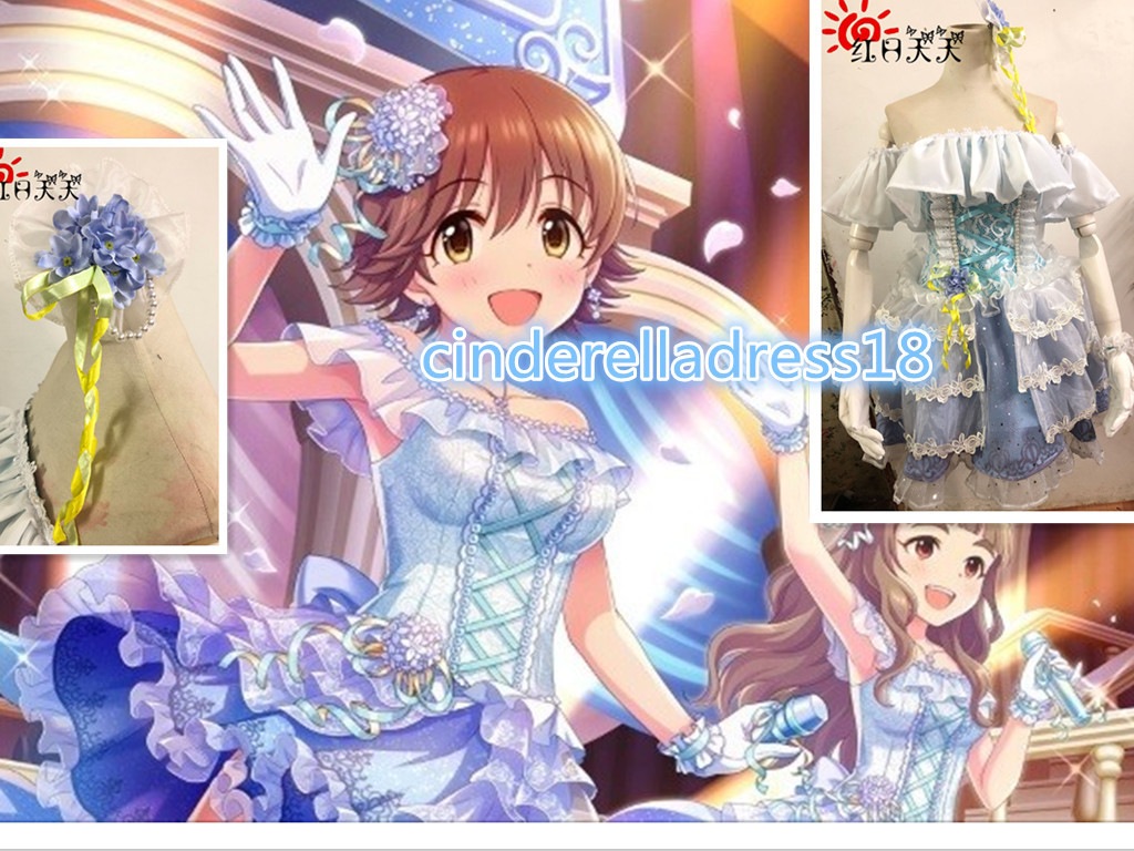 最高品質の 実物撮影 アイドルマスターシンデレラガールズ 神谷奈緒 コスプレ衣装 髪飾り 手袋風 ウィッグ 靴別売り その他