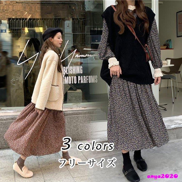 ワンピース レディース 40代 おしゃれ マキシワンピース 春秋冬 花柄 長袖ワンピース 新作 韓国風 レース フレアスカート キレイめ 大きいサイズ 大人 30代 50代