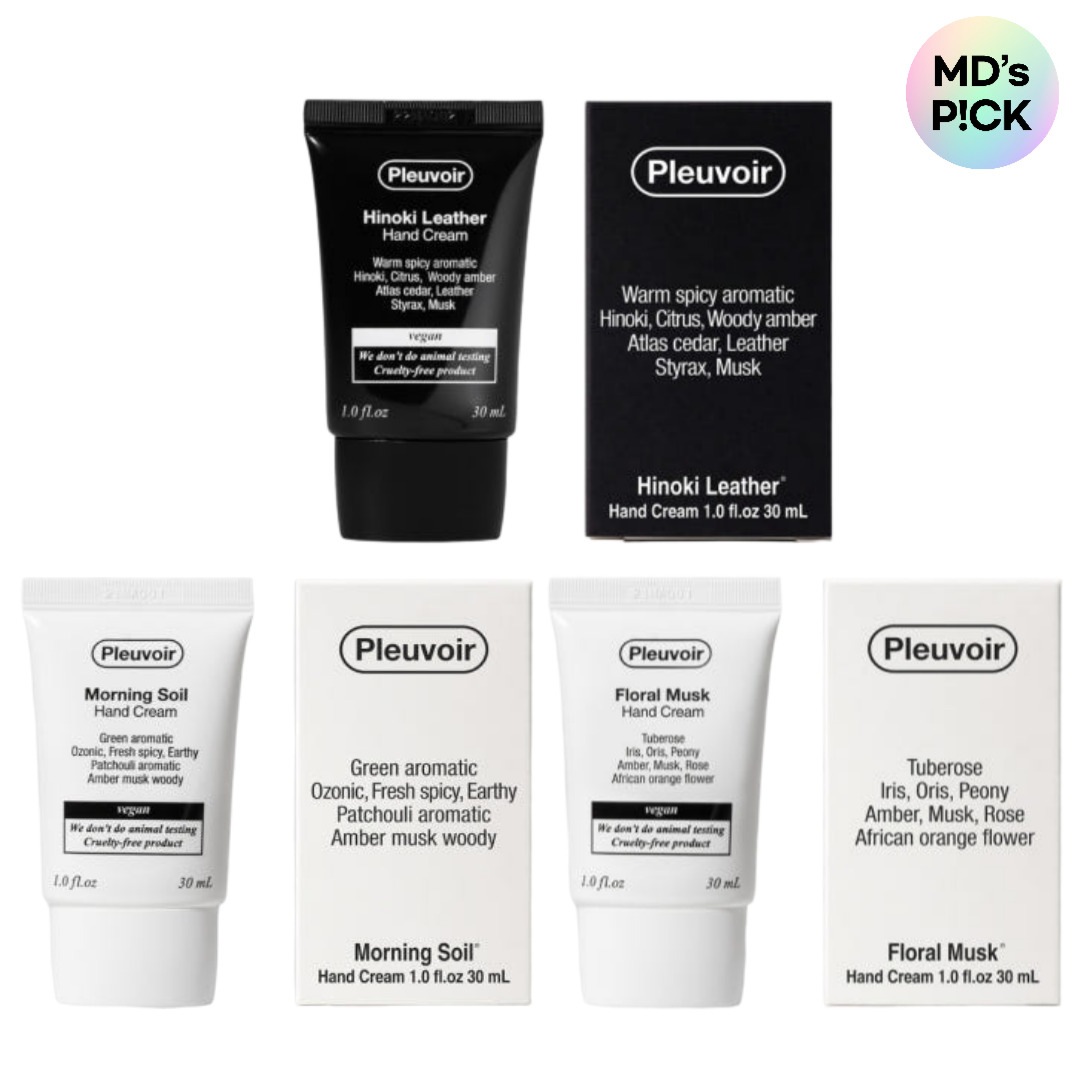 ハンドクリーム 30mL 3種セット Hinoki Leather Morning Soil Floral Musk ヒノキウッディ グリーンアロマ フローラルムスク ヴィーガン処方 持ち運び便利 保