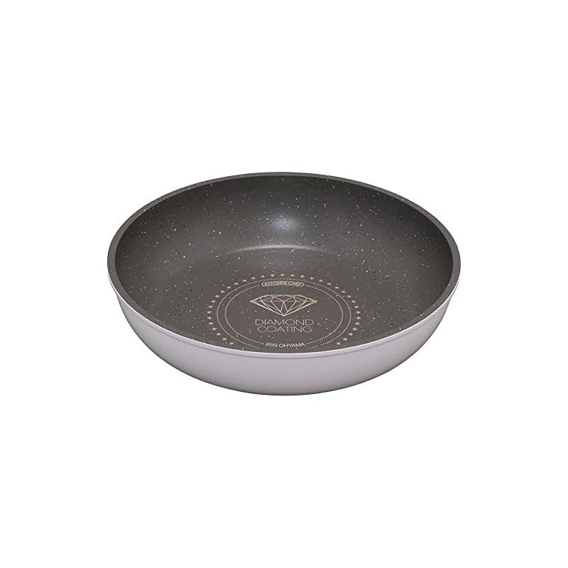 アイリスオーヤマ(IRIS OHYAMA) フライパン 26cm ガス火/IH対応 取っ手の取れる 軽量 ダイヤモンドコートパン ホワイト マーブル ISN-F26 6,303円