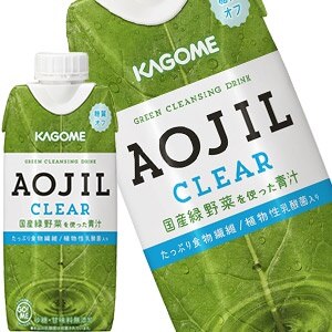 カゴメ ＡＯＪＩＬ ＣＬＥＡＲ 330ml紙パック12本［6本2箱］［賞味期限：3ヶ月以上］［送料無料］45営業日以内に出荷