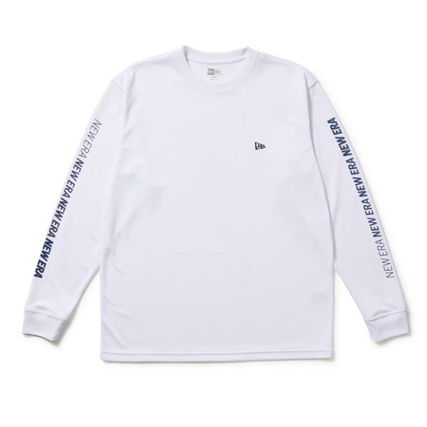 NEW ERA ニューエラ 長袖 テック Tシャツ Speed Logo ホワイト パフォーマンスアパレル 14674823