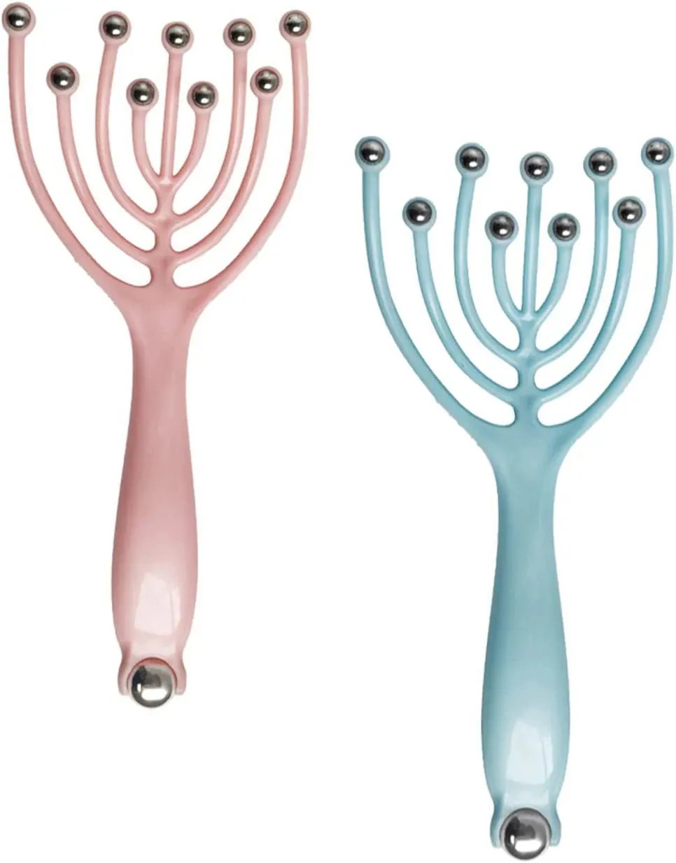 【20点セット】【急速出荷】2個セット 頭皮マッサージ 器具 アップグレード版9爪ヘッド ヘッドスパ ハンド プロ ヘッドマッサージャー 頭皮マッサージ ローラーボール爪マッサージャー 九爪鋼球 手動