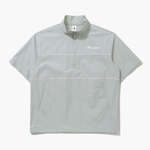 ウインドブレーカー JQS QQ223LJK52-WKK シンフレックス スタンドネック 半袖 アノラック ジャケット / WHITE KHAKI