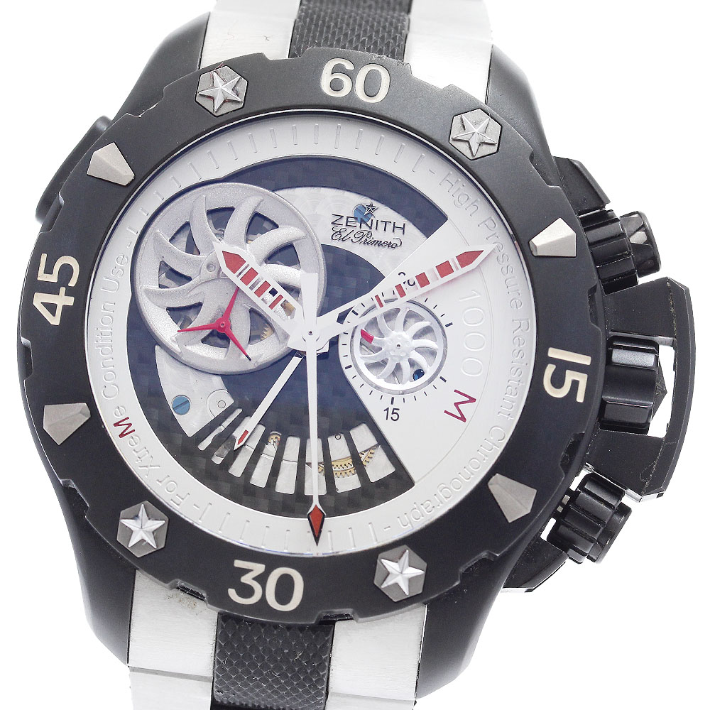 ゼニス ZENITH 96.0525.4021 デファイ エクストリーム オープン クロノグラフ 自動巻き メンズ 箱・保証書付き_903167【中古】