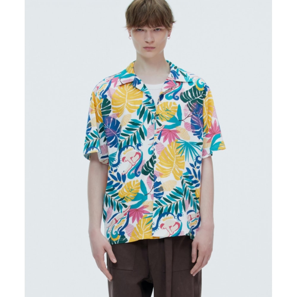 NOHANT ショートスリーブグラフィックシャツトロピカル