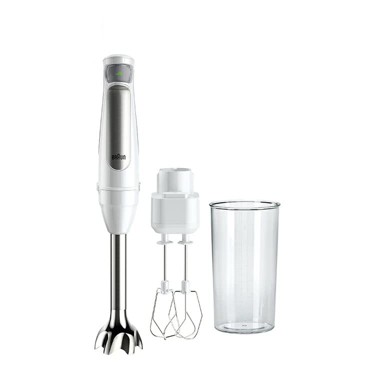 ブラウン ハンドブレンダー マルチクイック7 MQ7005BWH 簡単操作 時短 離乳食 下ごしらえ スムージー スープ つぶす 混ぜる 泡立て 生クリーム お菓子作り 1台3役 ハイパワー400W
