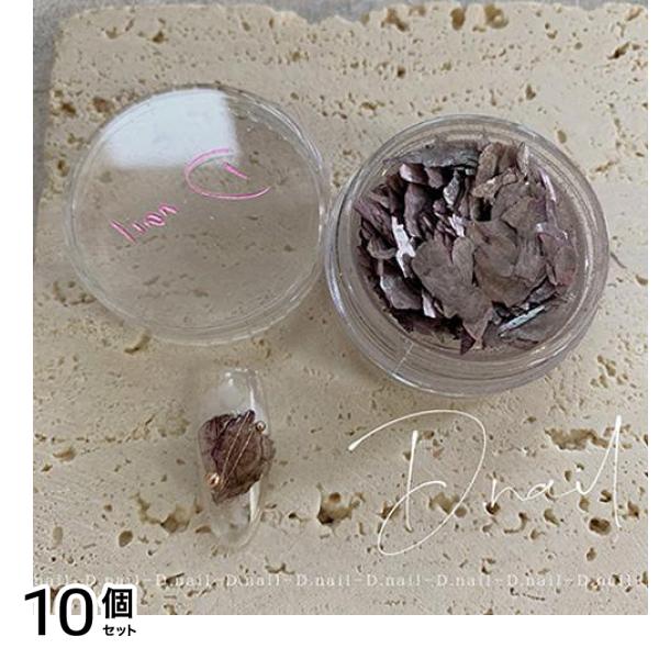 D.nail ディーネイル ドライフラワーシェル ダークパープル 4g 10個セット