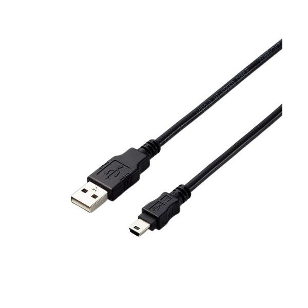(まとめ）エレコム USB2.0A-miniBケーブル 3.0m RoHS指令準拠（10物質） U2C-AM30BK/ID 1本(×10セット)