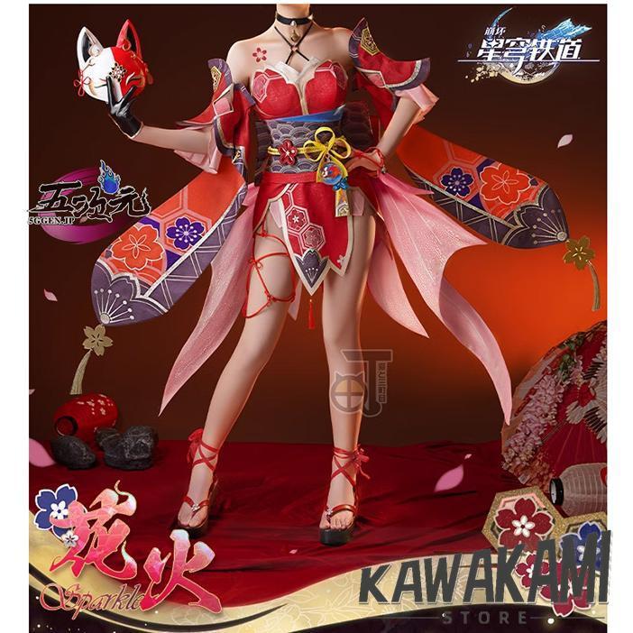 猫と三丁目　崩壊スターレイル コスプレ　崩スタ　花火　衣装　 いしょう ウィッグ　靴　能1393