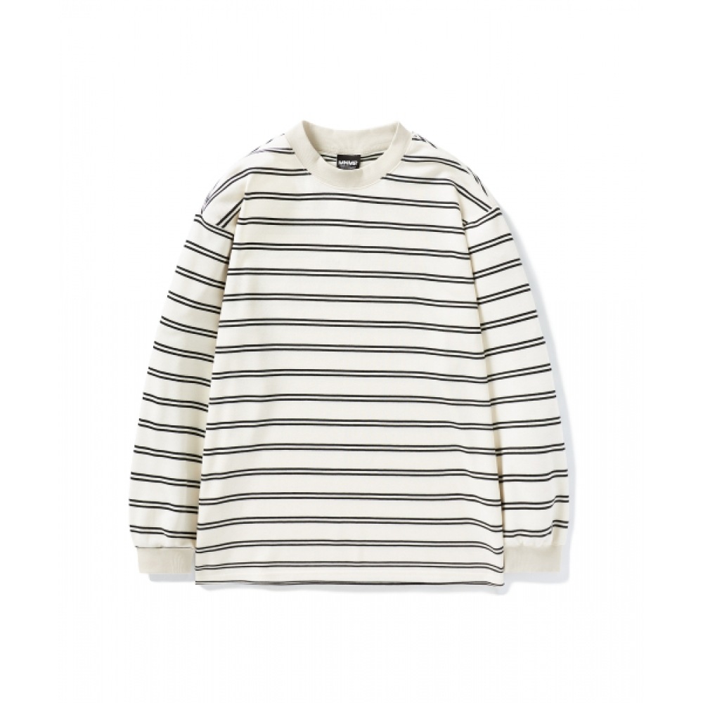 ミニマルプロジェクトストライプオーバーフィットスリーブ Tシャツ MLT114 [ホワイト]