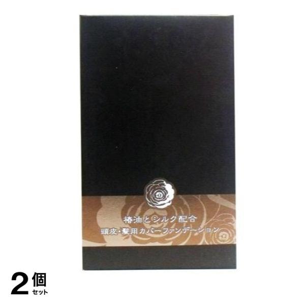 椿油とシルク配合 頭皮・髪用カバーファンデーション ダークブラウン 14g 2個セット