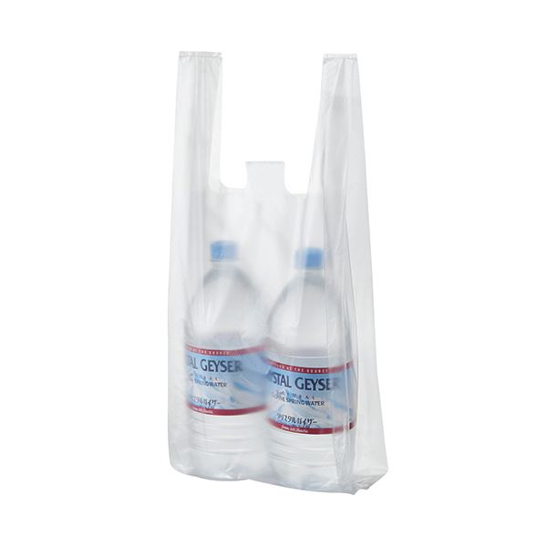 （まとめ） TANOSEE 半透明レジ袋 20号ヨコ210×タテ460×マチ幅130mm 1パック（100枚） (×30セット)