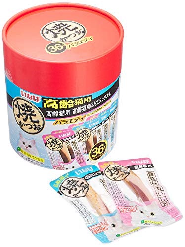 他サイト： Figaro(フィガロ) 焼かつお 高齢猫用 バラエティ 36本 猫用おやつ 【Amazon.co.jp限定】の商品画像