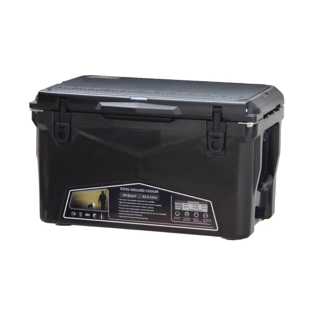 アイスエイジクーラーズ(ICE AGE coolers) クーラーボックス 45QT 42.6L / ILC045 2~3人向けクーラーBOX 充実のオプション装備 chacoal(チャコール)