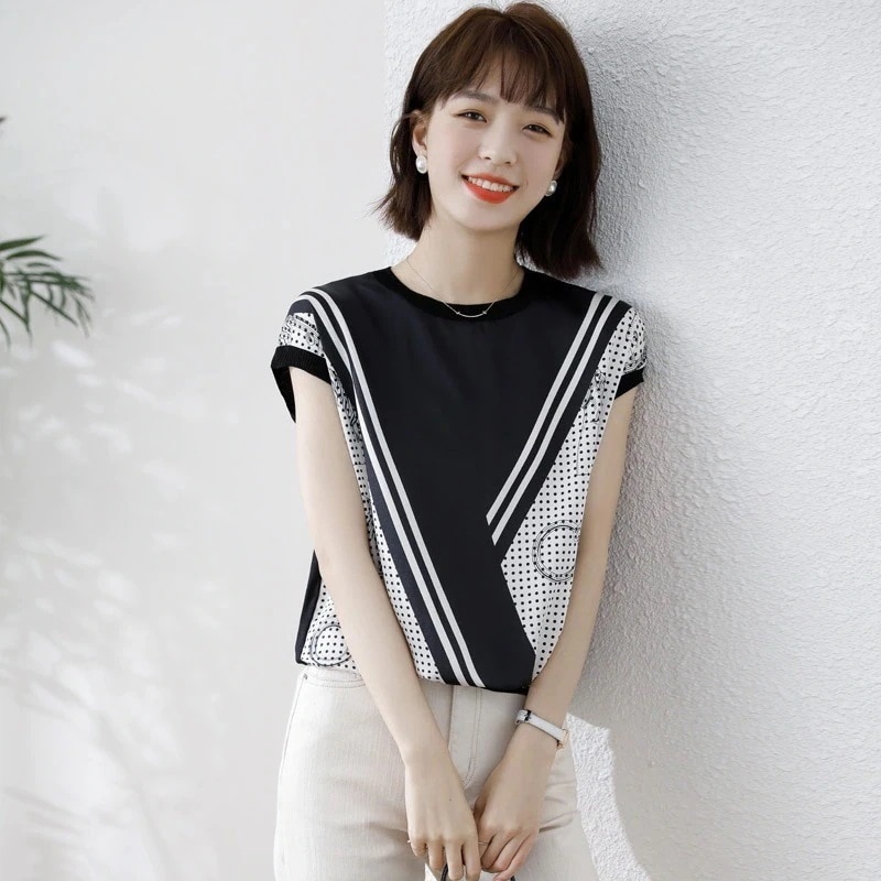 Tシャツ レディース 40代 春夏新作 オシャレブラウス シフォンTシャツ 半袖トップス きれいめプ