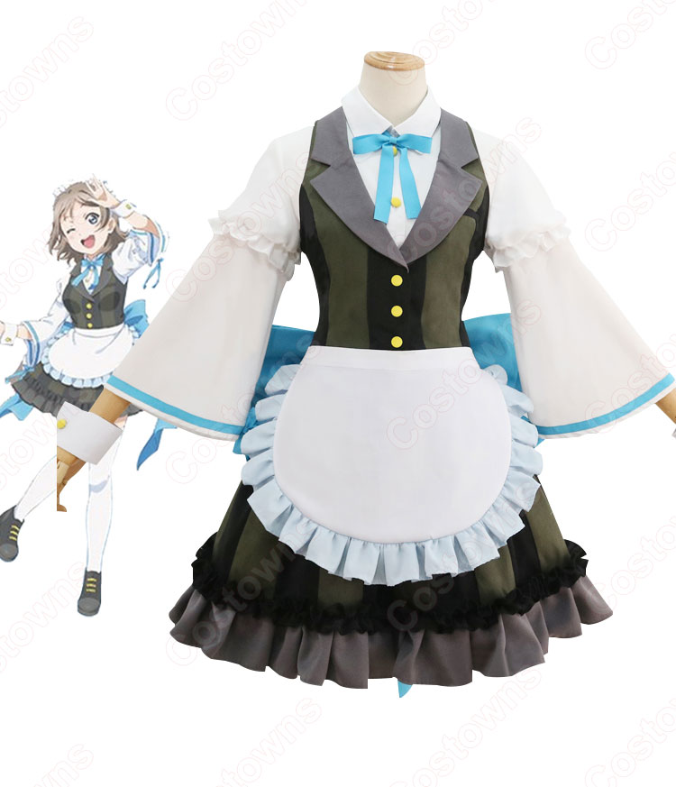 ラブライブ! 渡辺曜（ワタナベヨウ） メイド服 コスプレ衣装 『ラブライブ！サンシャイン!!×THEキャラSHOP』 メイド衣装