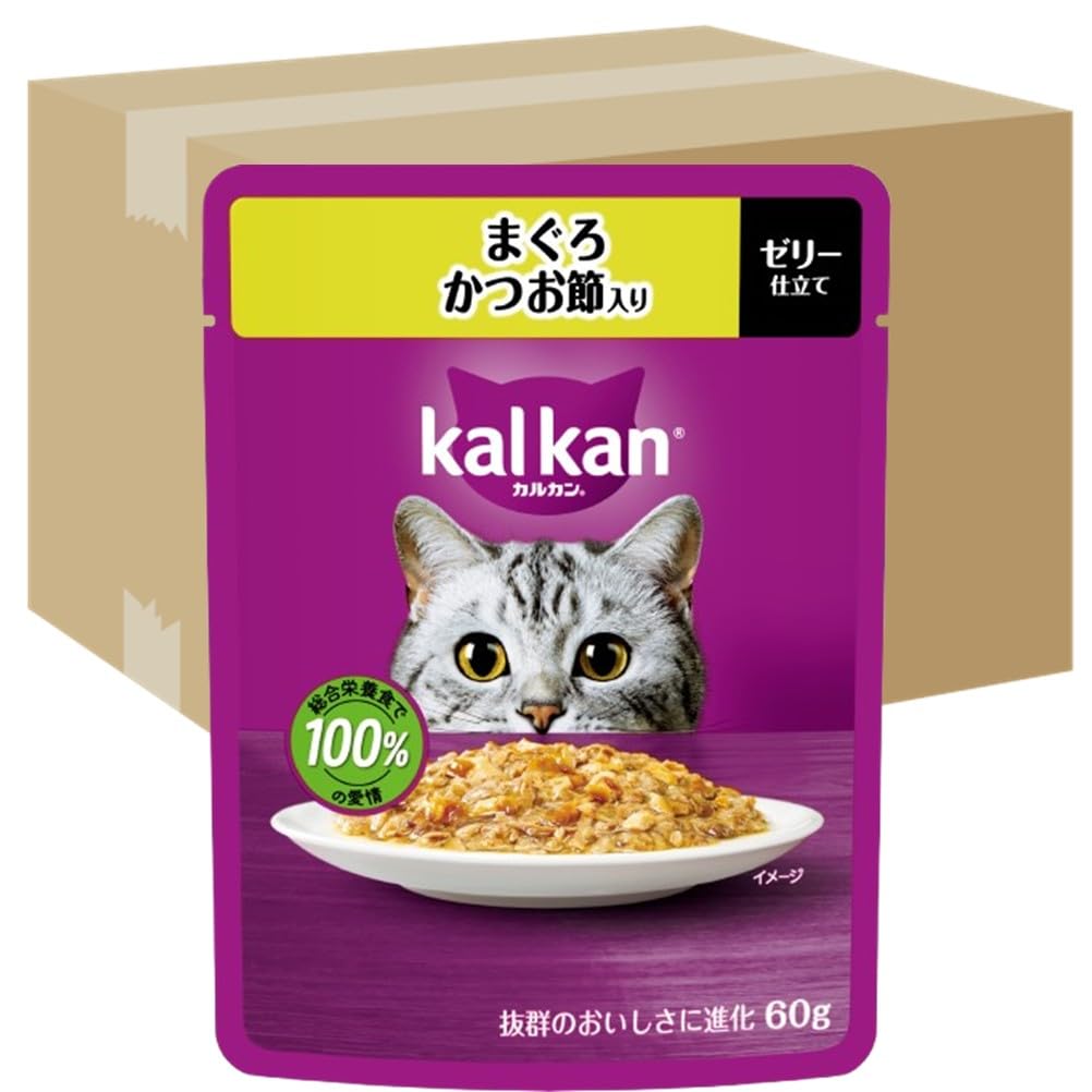 カルカン パウチ 1歳から 60g×120袋（12袋入り×10箱） まぐろ かつお節入り 成猫用 ウェットフード キャットフード 総合栄養食 水分補給 毎日食べることを考えたウェット 猫 kal ka