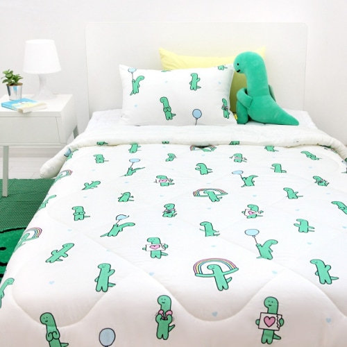 ジョグマン綿月薄綿入布団枕カバー寝具セットスカイ