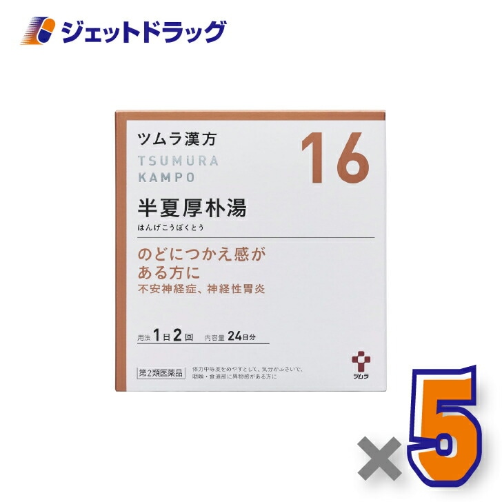 【第2類医薬品】ツムラ漢方半夏厚朴湯エキス顆粒 48包 ×5個（のどのつかえ・不安感・動機）