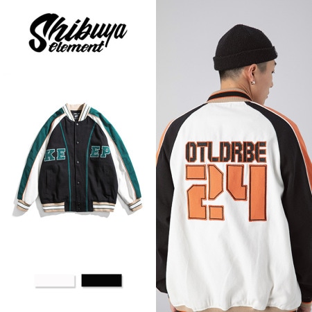 秋春の新作　ジャケット　スタジャン　アメリカー　レトロコート　学院風ゆったり　ジャケット　男女共通