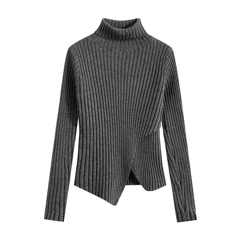 レディース トップス セーター パーカー オシャレ 韓国 スタイル カワイイ カジュアル カーディガン 長袖 ニット 秋 冬 春 インナー デザイン ルーズ ワードローブ ハイネック スリムフィット