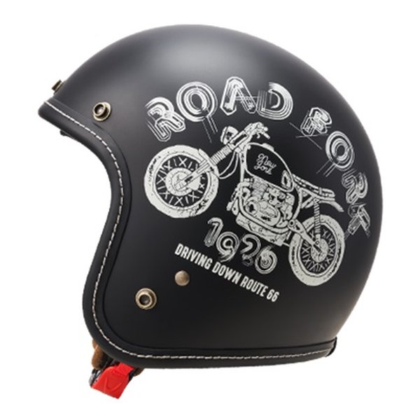 バイク用ジェットヘルメット ROAD FORK マットブラック/XLサイズ MCJ5/マットブラック/XL