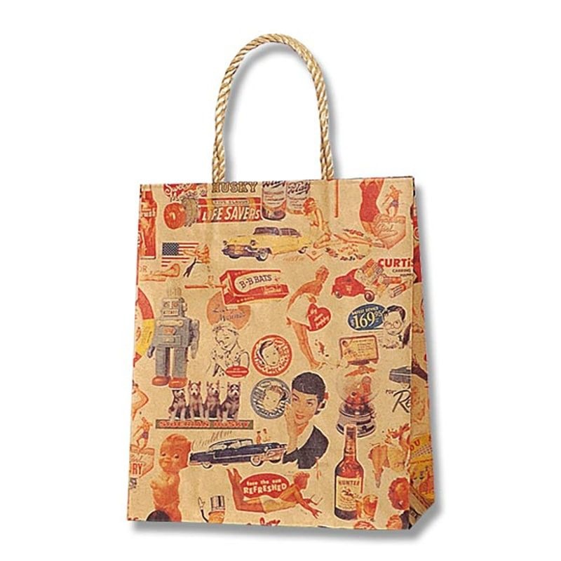 （まとめ買い）シモジマ HEIKO 手提げ紙袋 スムースバッグ 22-12 キスミー 25枚 幅220xマチ120x高265mm 003156165 [x3セット]