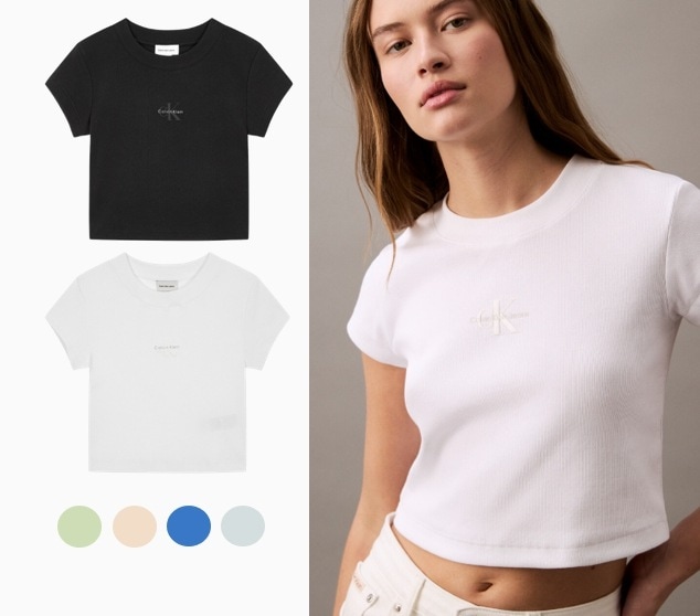 Womens Logo Baby Crop T-shirt (47AB802)