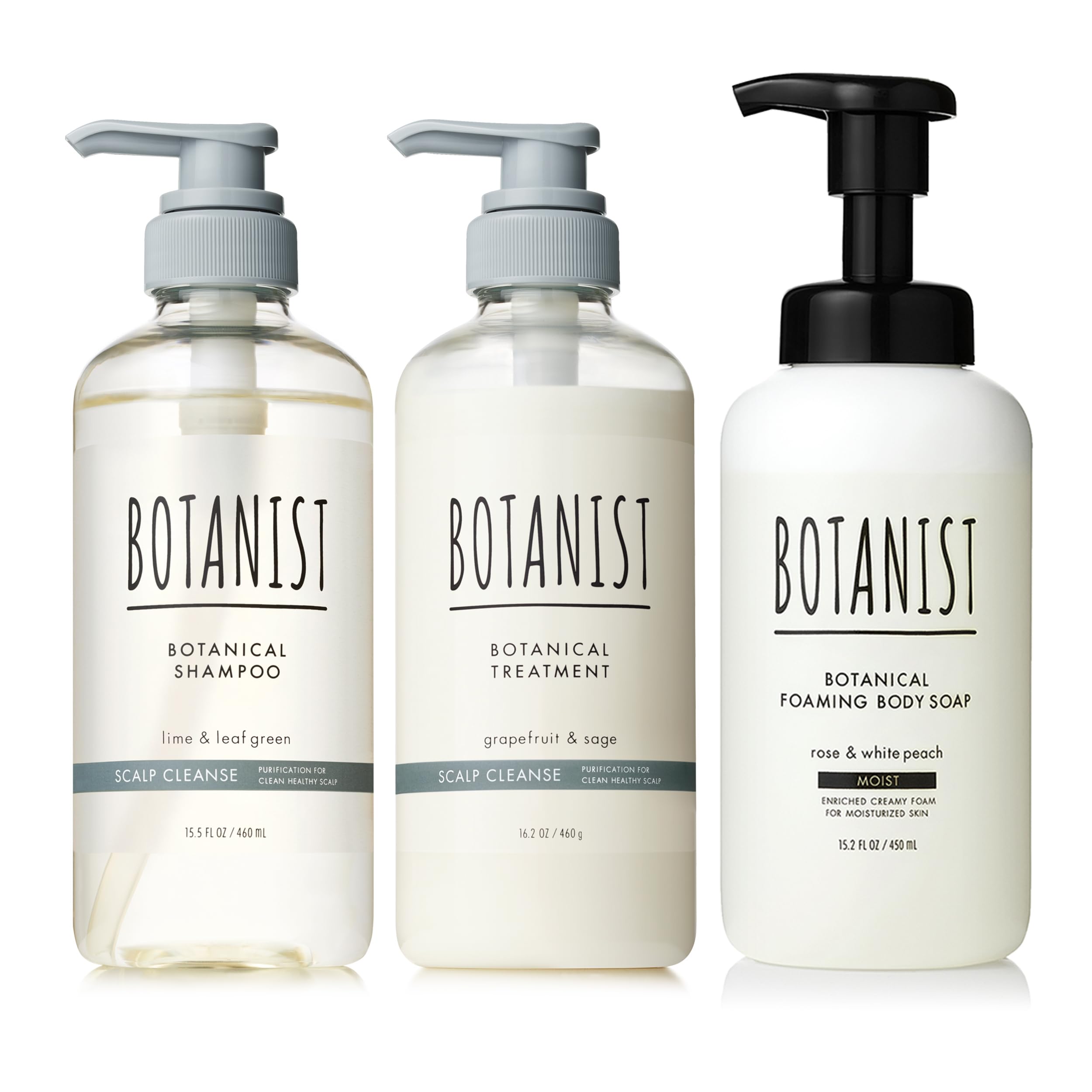 BOTANIST ボタニスト シャンプー トリートメント ボディーソープ 泡 3点セット スカルプクレンズ × モイスト