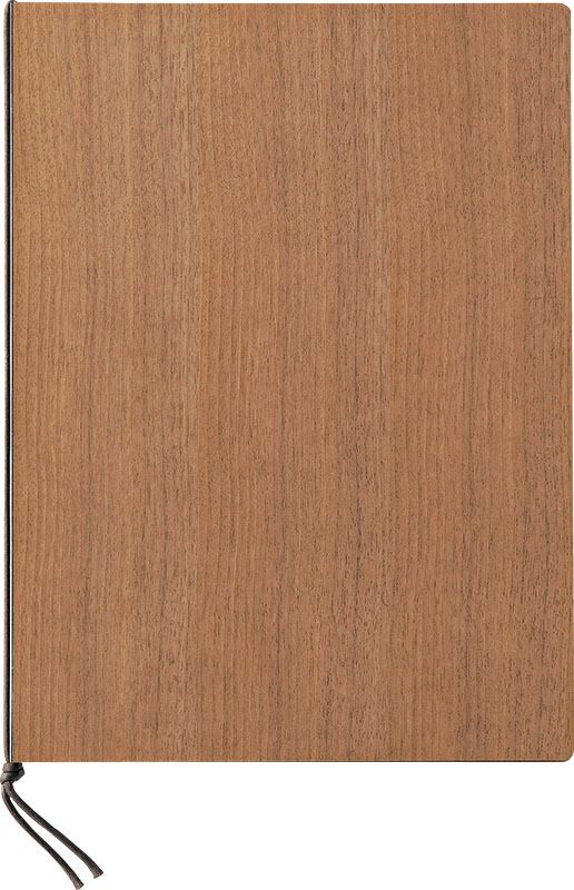 （まとめ買い）店舗用品 木製合板メニューブック ひもタイプ A4/4ページ WB-901 ウォルナット [x3]