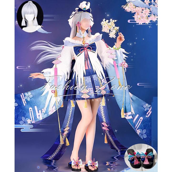 原神 げんしん genshin 風 神里綾華 シラサギ桜華 コスプレ衣装 ウィッグ 靴 cosplay ハロウィン 演出服 変装