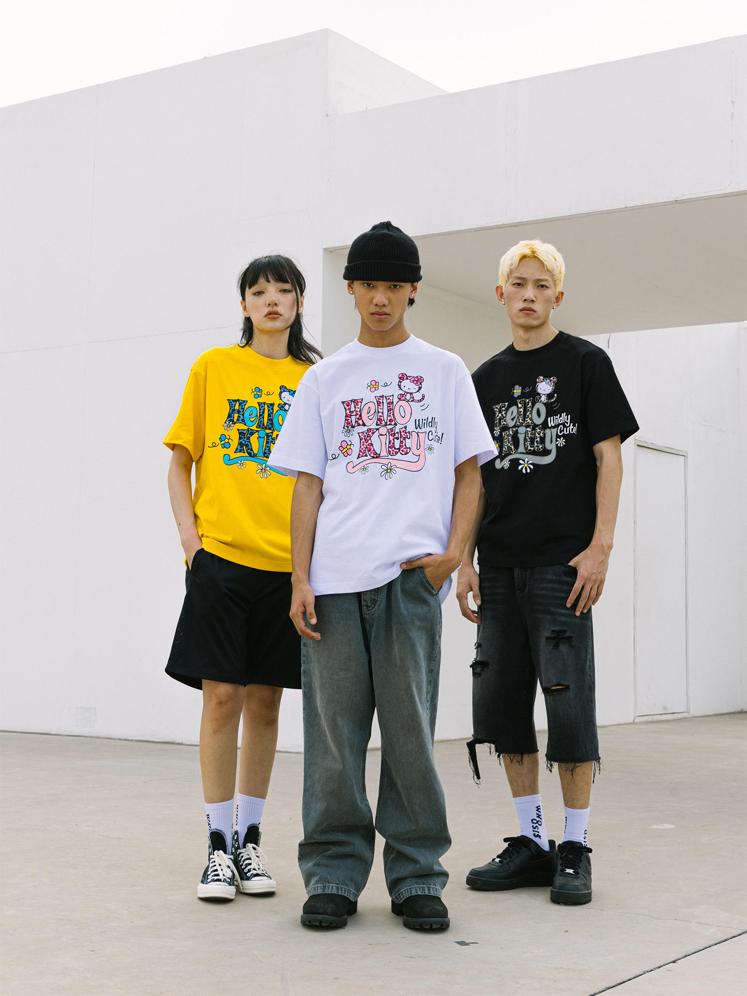 WHOOSIS×HELLOKITTY　ヒョウ柄　半袖Tシャツ