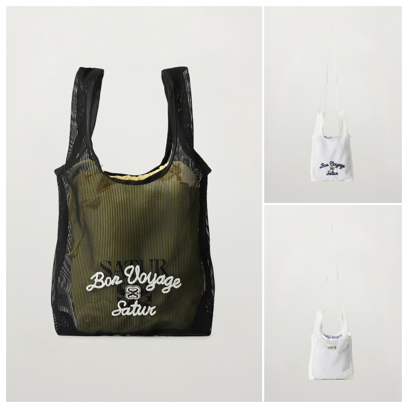 【SATUR】 BON VOYAGE SMALL MESH BAG : 2COLORS