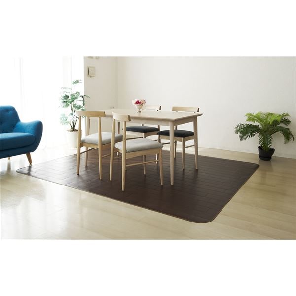 アキレス クッションフロアラグマット ダークブラウン 200×300cm