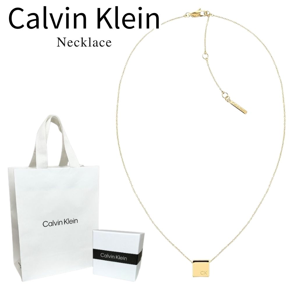 カルバンクライン ネックレス レディース 正規品 ショッパー付き ゴールド ステンレス シンプル 上品 華奢 CK ブランド 誕生日 プレゼント 女性 ギフト Calvin Klein 3500024
