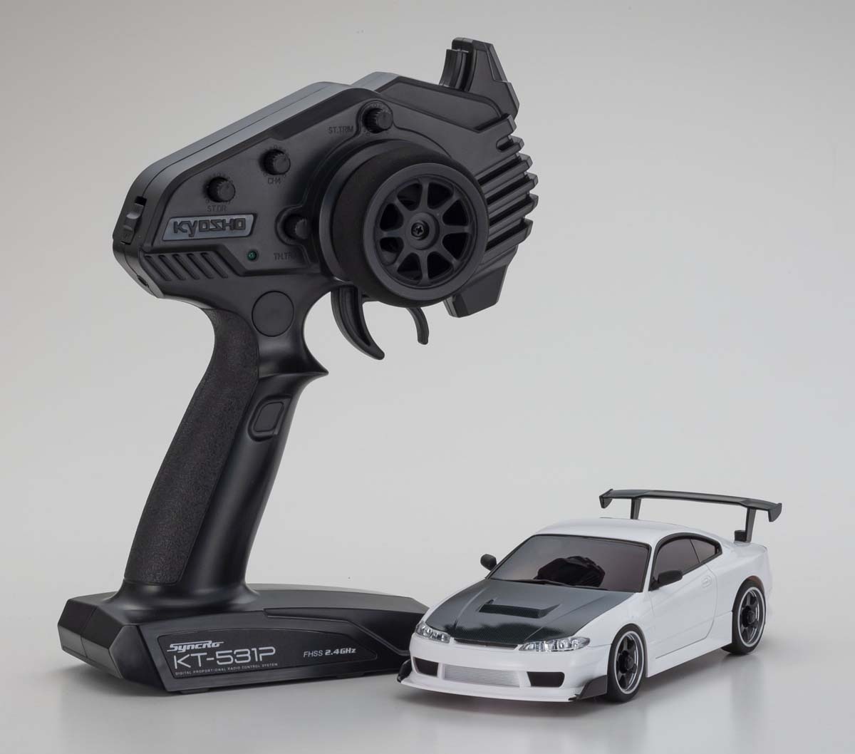 京商 ミニッツAWD MA-020 レディセット ニッサン シルビア S15 GTウィング ホワイト【32647W】 ラジコン 32647W ニッサン シルビア S15 GTウィング ホワイト