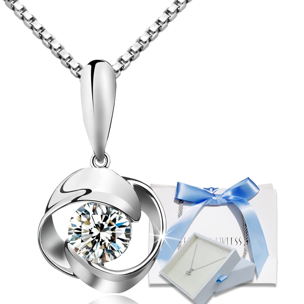 スワロフスキー ネックレス レディース シルバー プレゼント ギフト 金属アレルギー対応 クリスマス ホワイト