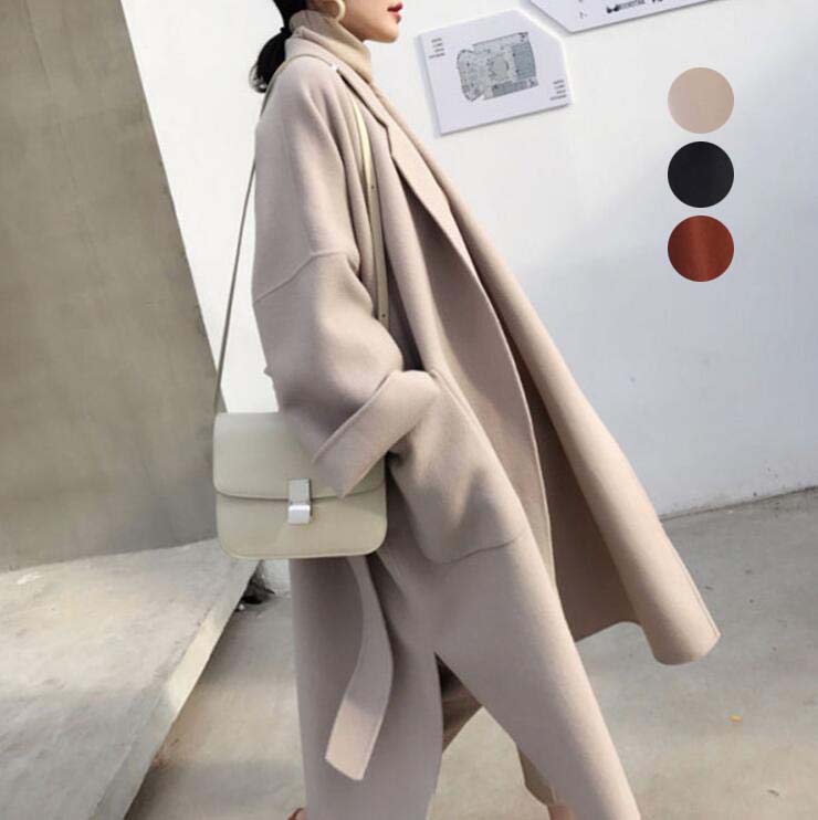 チェスターコート ロング丈コート 通勤 通学 レディース ロングコート 長袖 カジュアルコート シンプル 大人 無地 きれいめ 暖かい チェスター ベージュ 黒 秋 アウター コート ゆったりシル