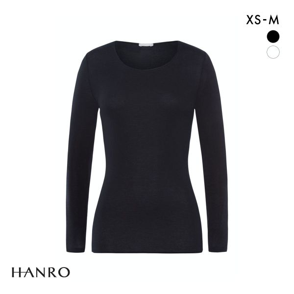 ハンロ コットン シームレス 長袖 トップス HANRO COTTON SEAMLESS Uネック