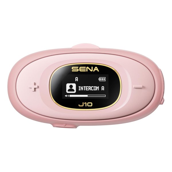 HD スピーカー付き 4-WAY Bluetooth インターコム Pink J10-02
