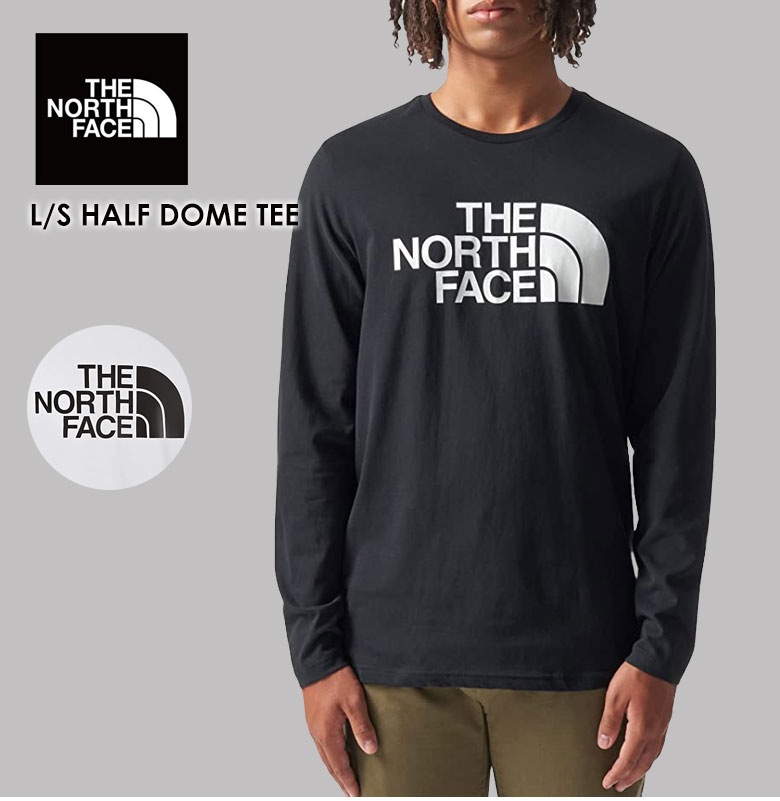 NF0A4AAK L/S HALF DOME TEE ロンT 長袖 人気 ロゴ ロングスリーブ Tシャツ US メンズ レディース ギフト