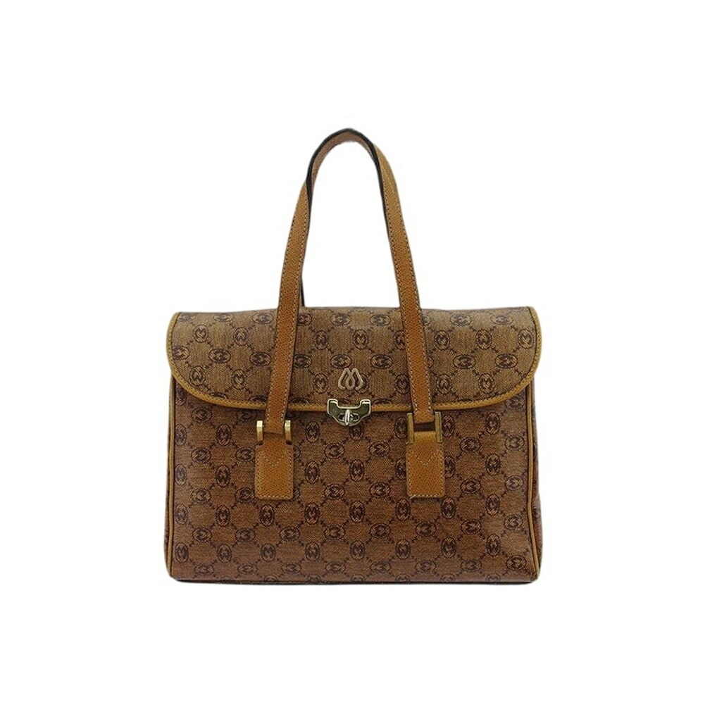 ハンドバッグ トート バッグ Mマーク レディース メンズ ベージュ ブラウン ゴールド 中古 18,132円