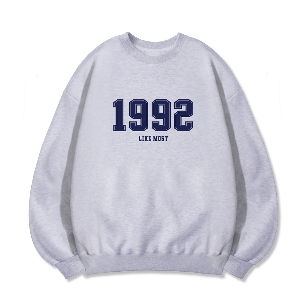 LIKE THE MOST 1992オーバーフィットスウェットシャツホワイトメランジ