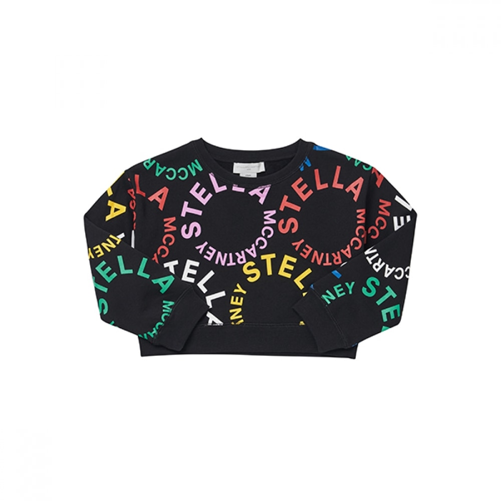 ステラマッカートニー TT4C30 Z1333 930MC マルチカラーラウンドロゴ子供用スウェットシャツ 11,055円