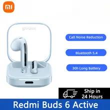 Xiaomi-Redmi Buds 6 TWSヘッドセットBluetooth 5.4経由のワイヤレス5つのチューニングモード30時間のバッテリー寿命