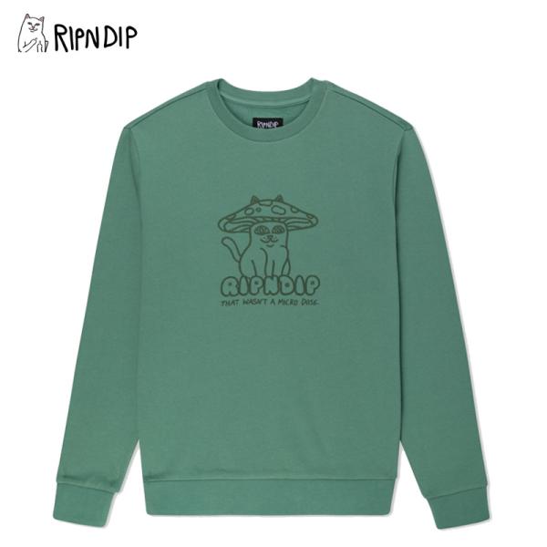 リップンディップ RIPNDIP Shroom Cat Crewneck Sweater PINE クルーネックスウェット トレーナー